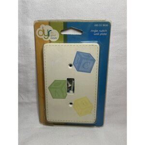Single Switch Wall Plate dyr 085 03 3606 Baby Child ABC Blue Green Yellow
